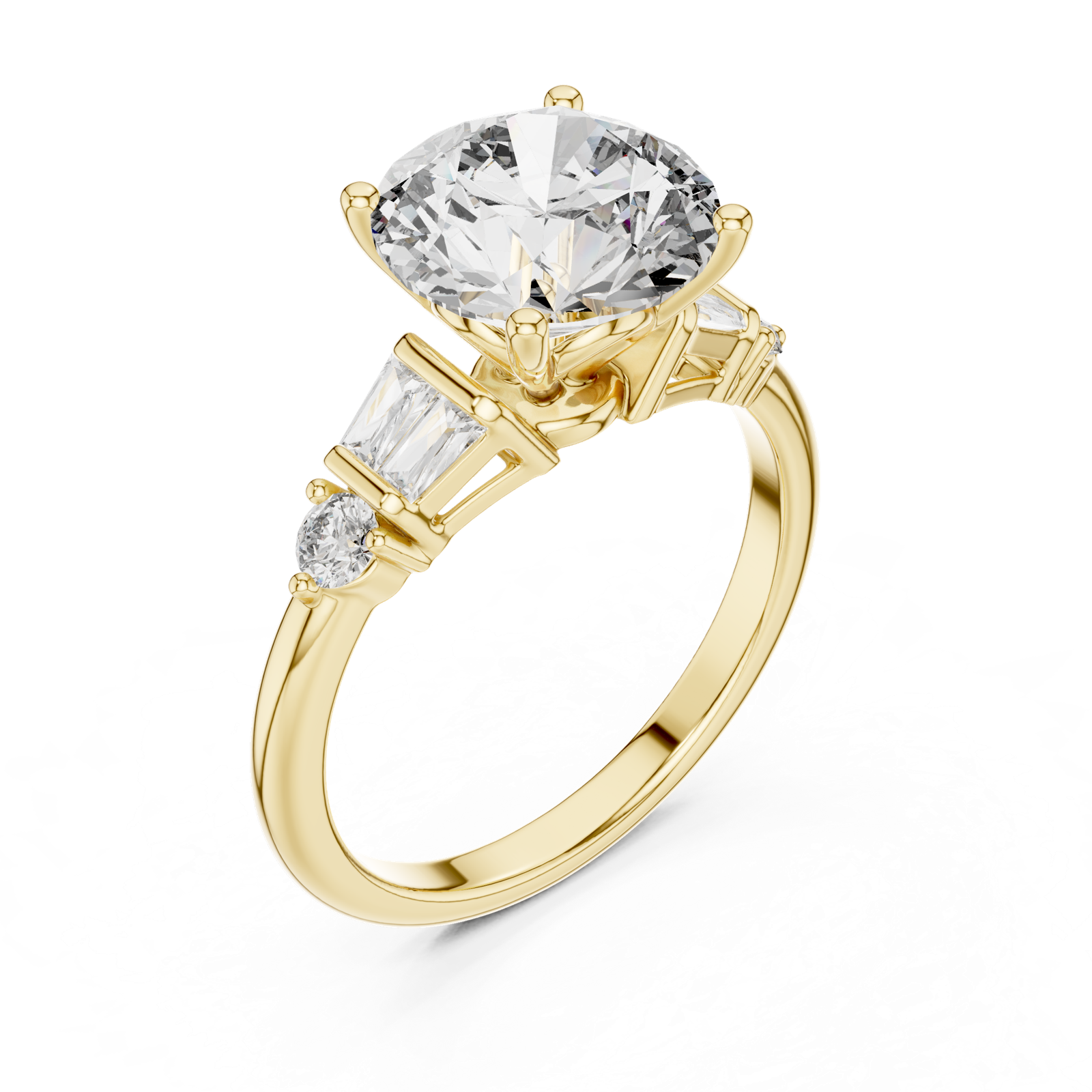 Gold Ring DDLR-157, Yellow Gold, view 2
