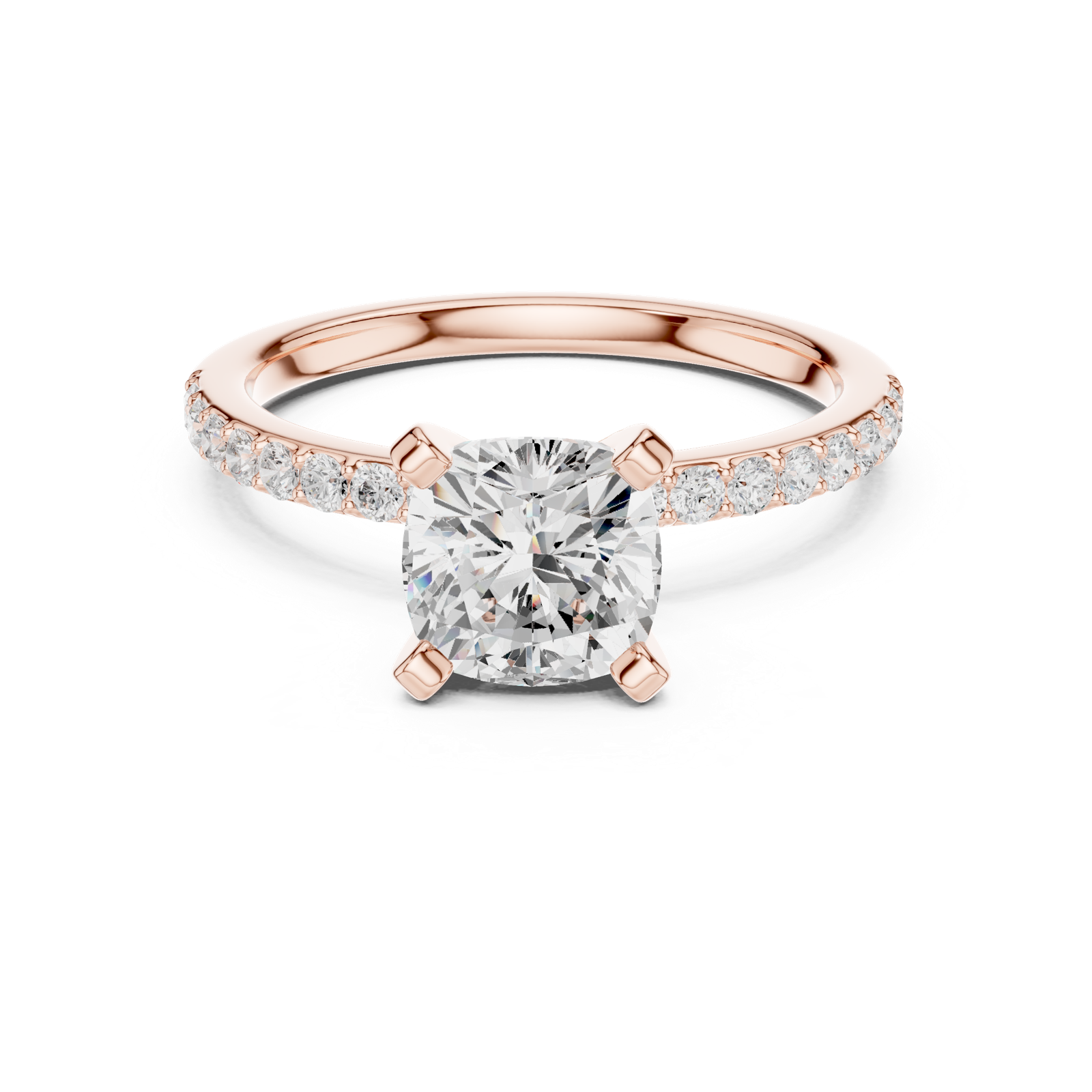 Gold Ring DDLR-885, Rose Gold, view 4