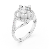 Gold Ring DDLR-335, White Gold, view 2