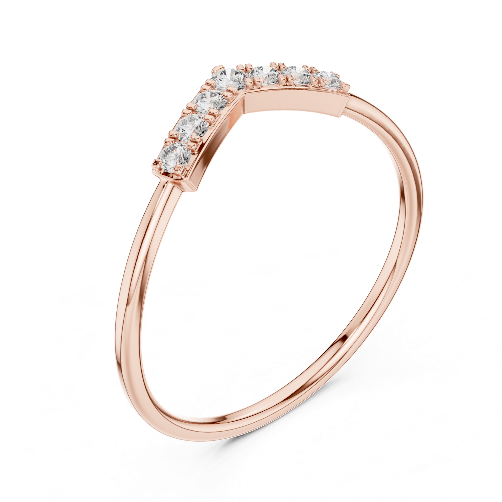 Gold Ring HLR-199, Rose Gold, view 2