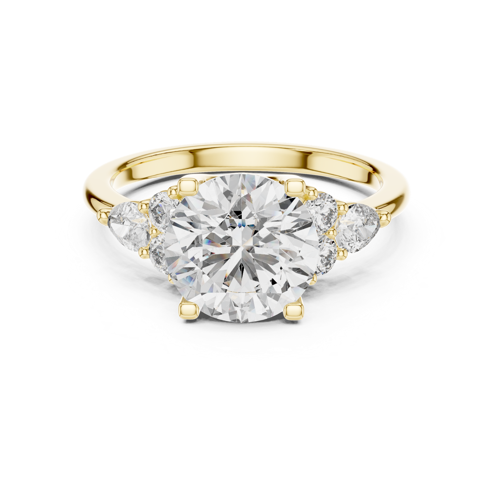Gold Ring DDLR-072, Yellow Gold, view 4