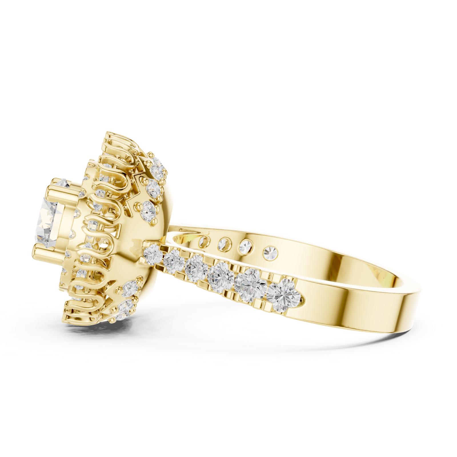 Gold Ring DDLR-400, Yellow Gold, view 3