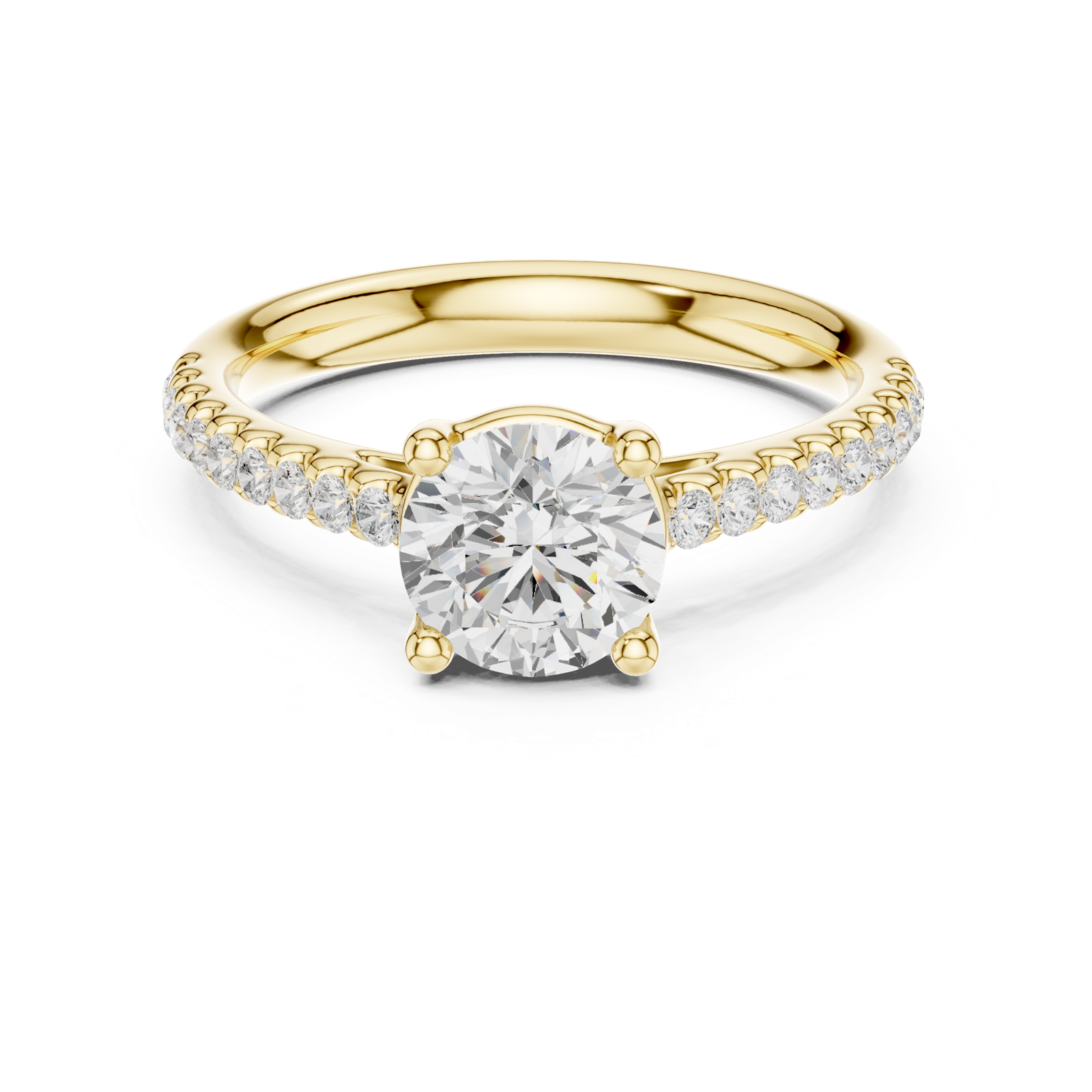 Gold Ring DDLR-631, Yellow Gold, view 4