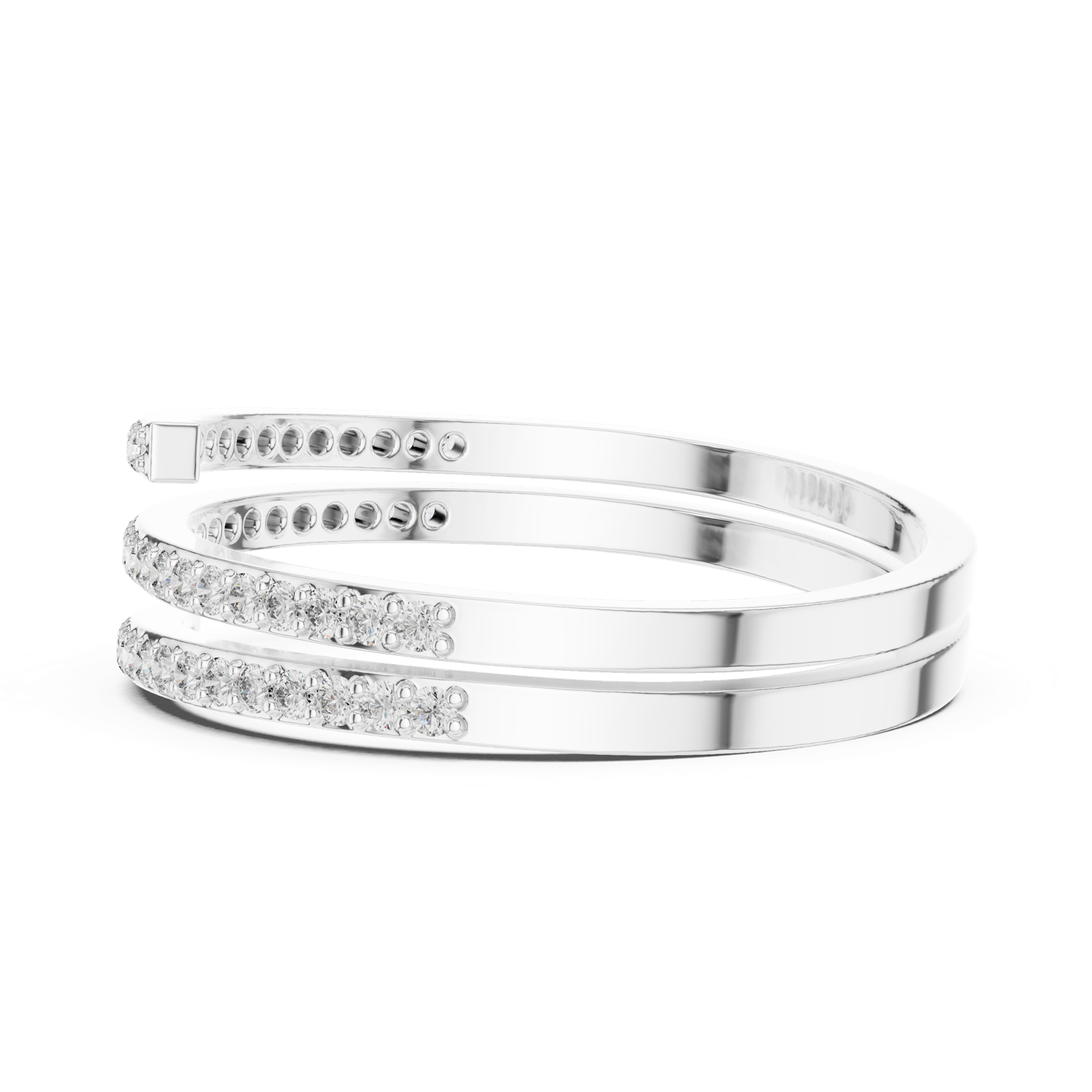 Gold Ring DR-6311, White Gold, view 3