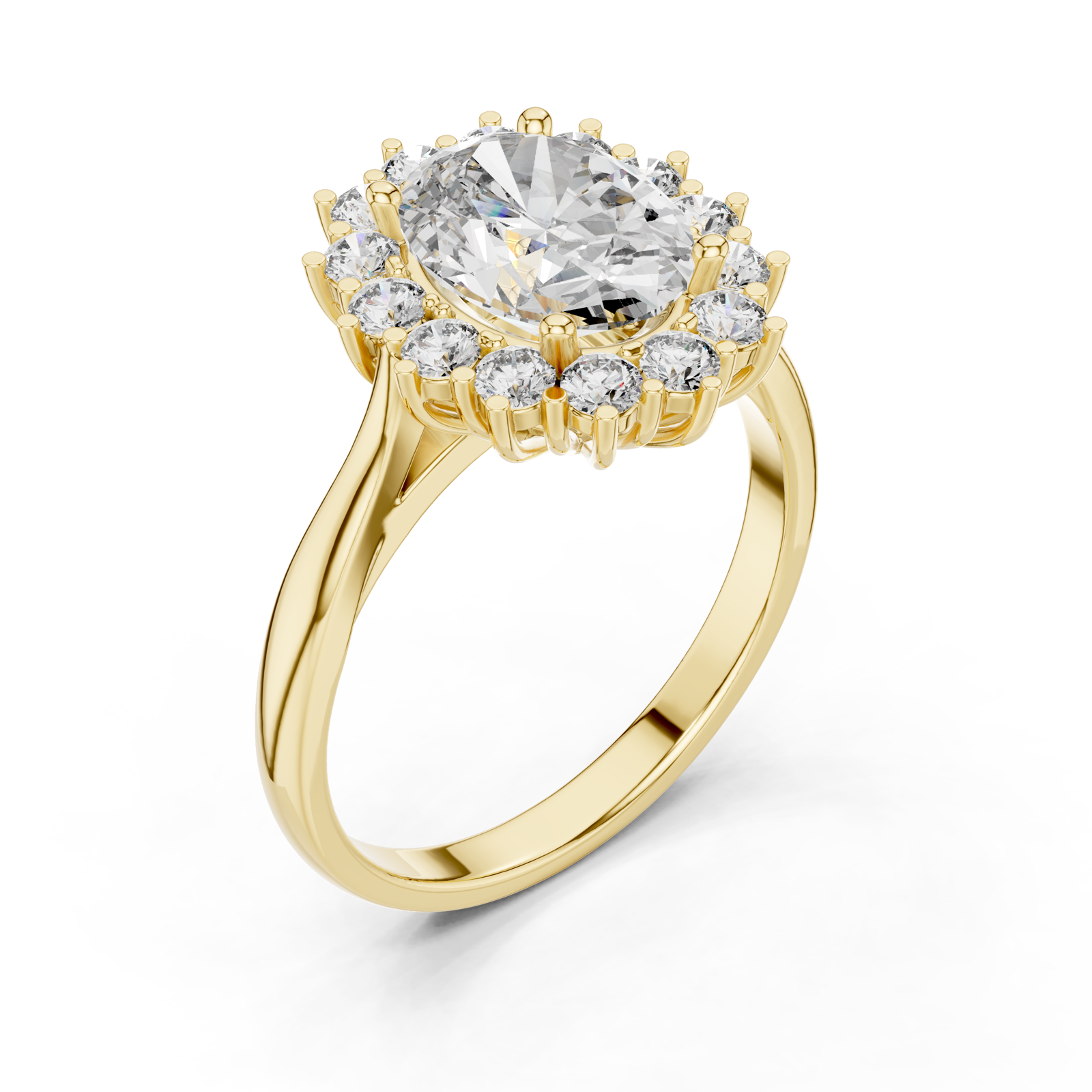 Gold Ring L03-1216, Yellow Gold, view 50