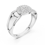 Gold Ring LR-01 (5), White Gold, view 2