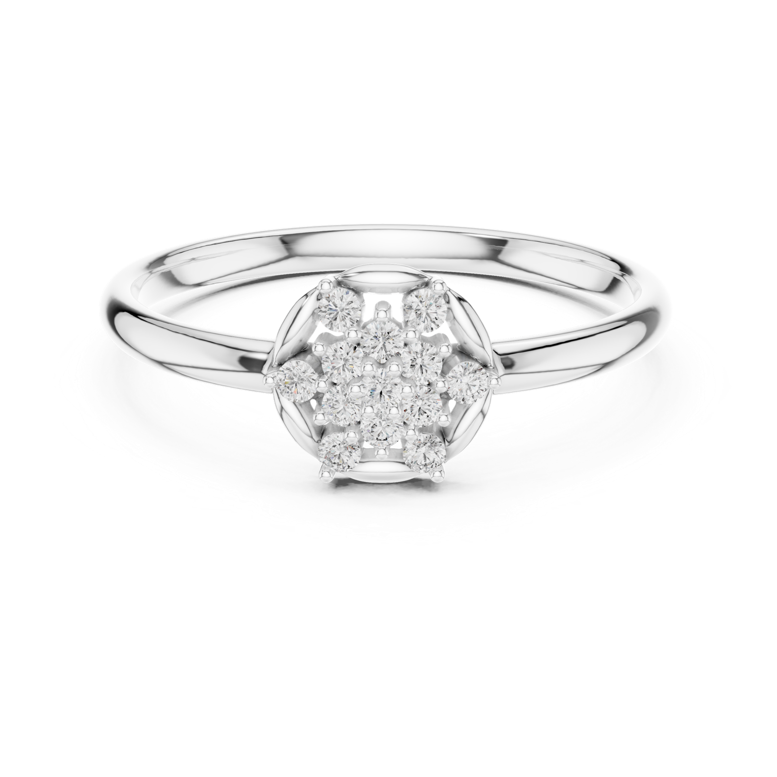 Gold Ring 1 (411), White Gold, view 4