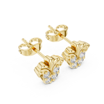 Gold Earrings 9-10047E, Yellow Gold, view 2