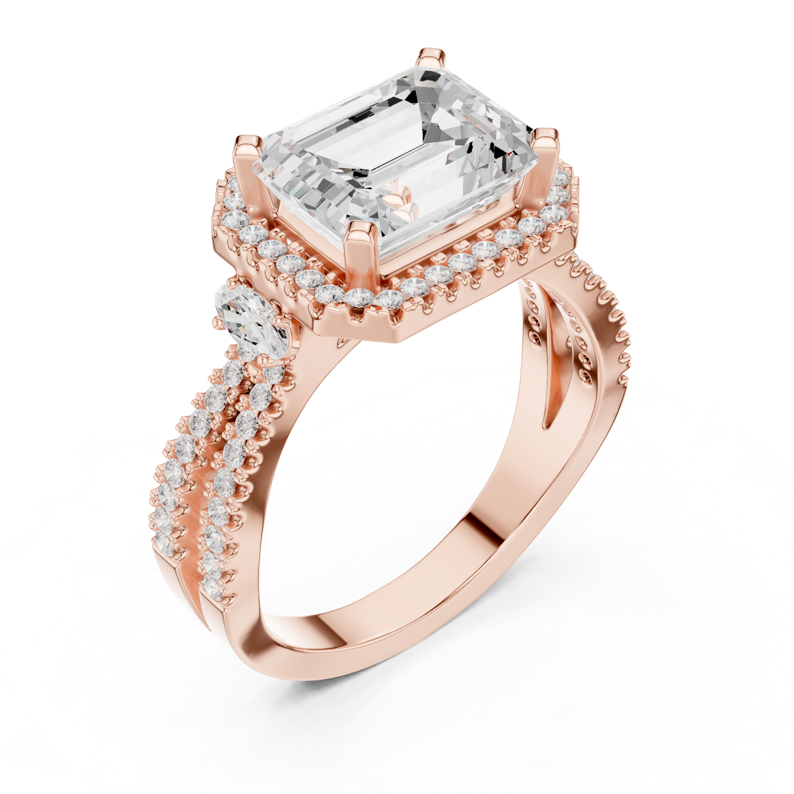 Gold Ring DDLR-339, Rose Gold, view 2
