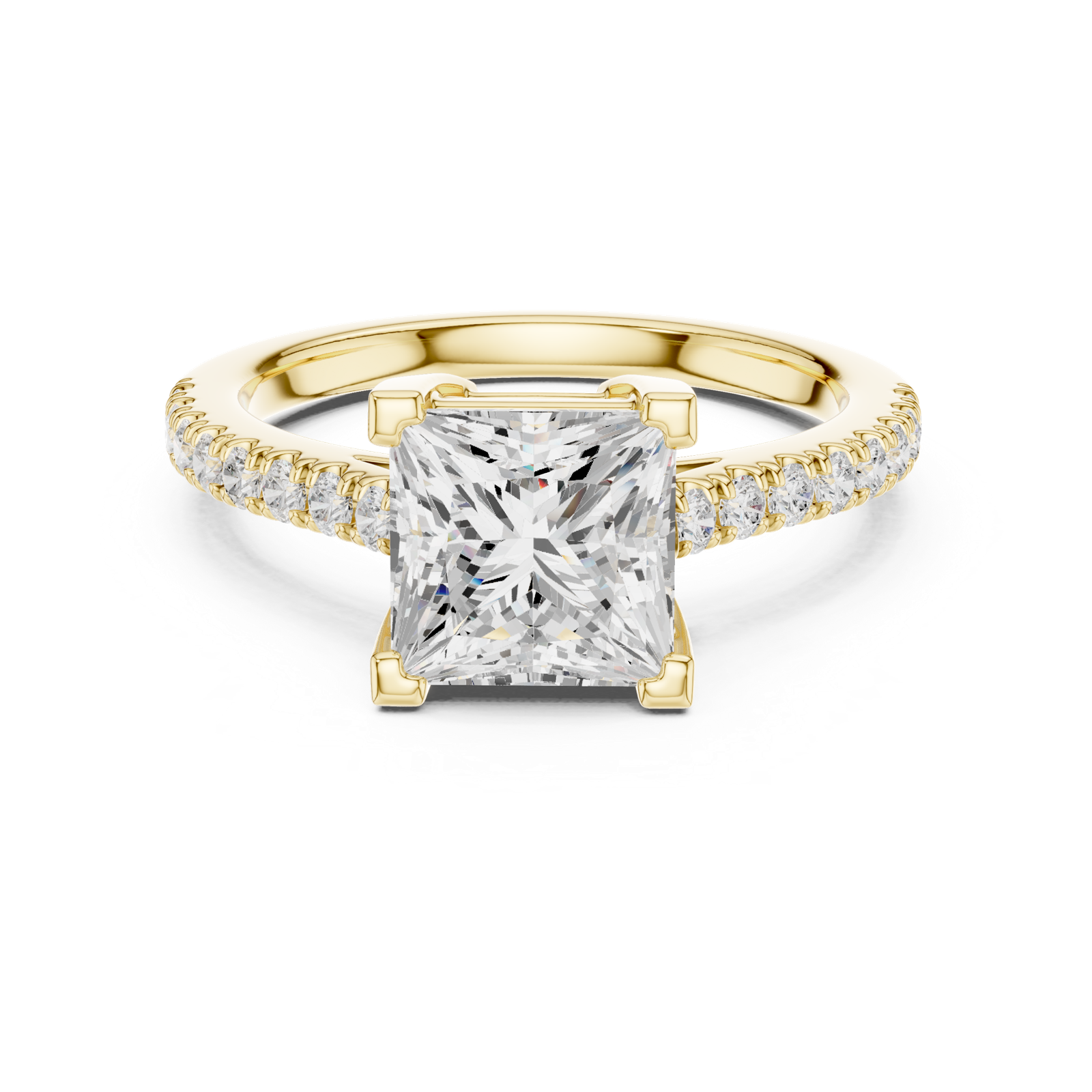 Gold Ring DDLR-880, Yellow Gold, view 4