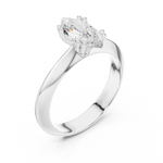Gold Jewelry L36-8, Marquise center stone, White Gold, view 2