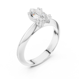 Gold Jewelry L36-8, Marquise center stone, White Gold, view 2
