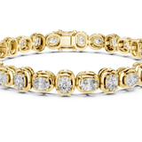 14K Solid Gold Lab Diamond Bracelet, Yellow Gold, view 4