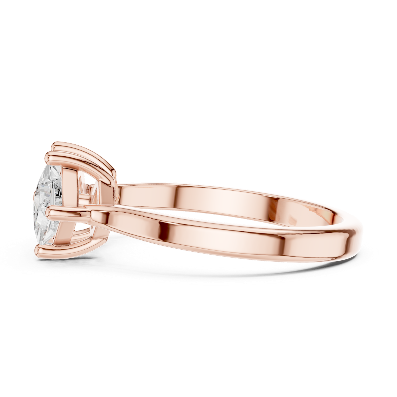 Gold Ring DDLR-490, Rose Gold, view 3