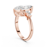 Gold Jewelry L35-67, Marquise center stone, Rose Gold, view 1