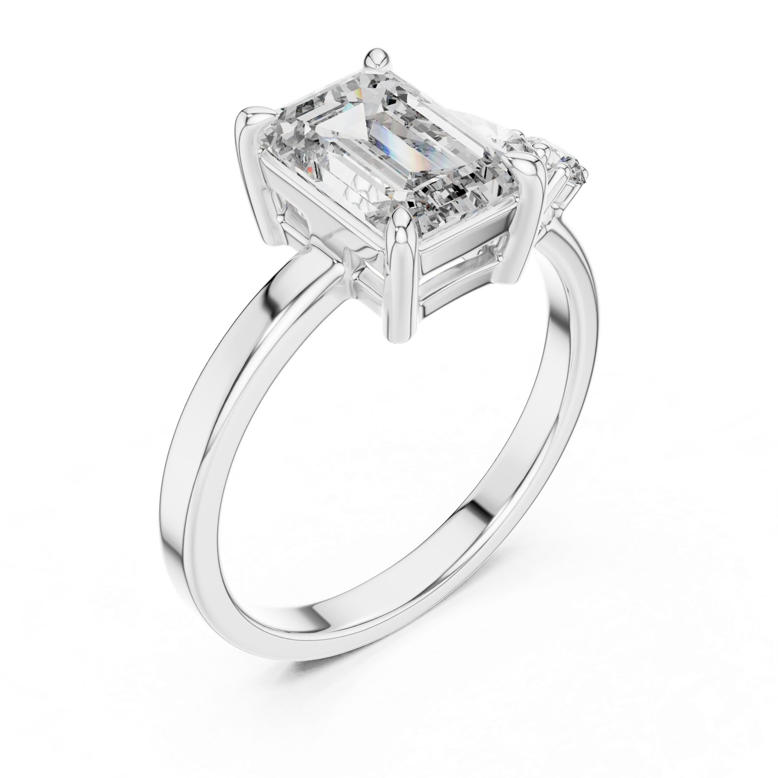 Gold Ring DDLR-063, White Gold, view 2