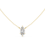Gold Jewelry DDPO-001, Marquise center stone, Yellow Gold, view 4