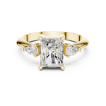 Gold Jewelry L35-66, Radiant center stone, Yellow Gold, view 4