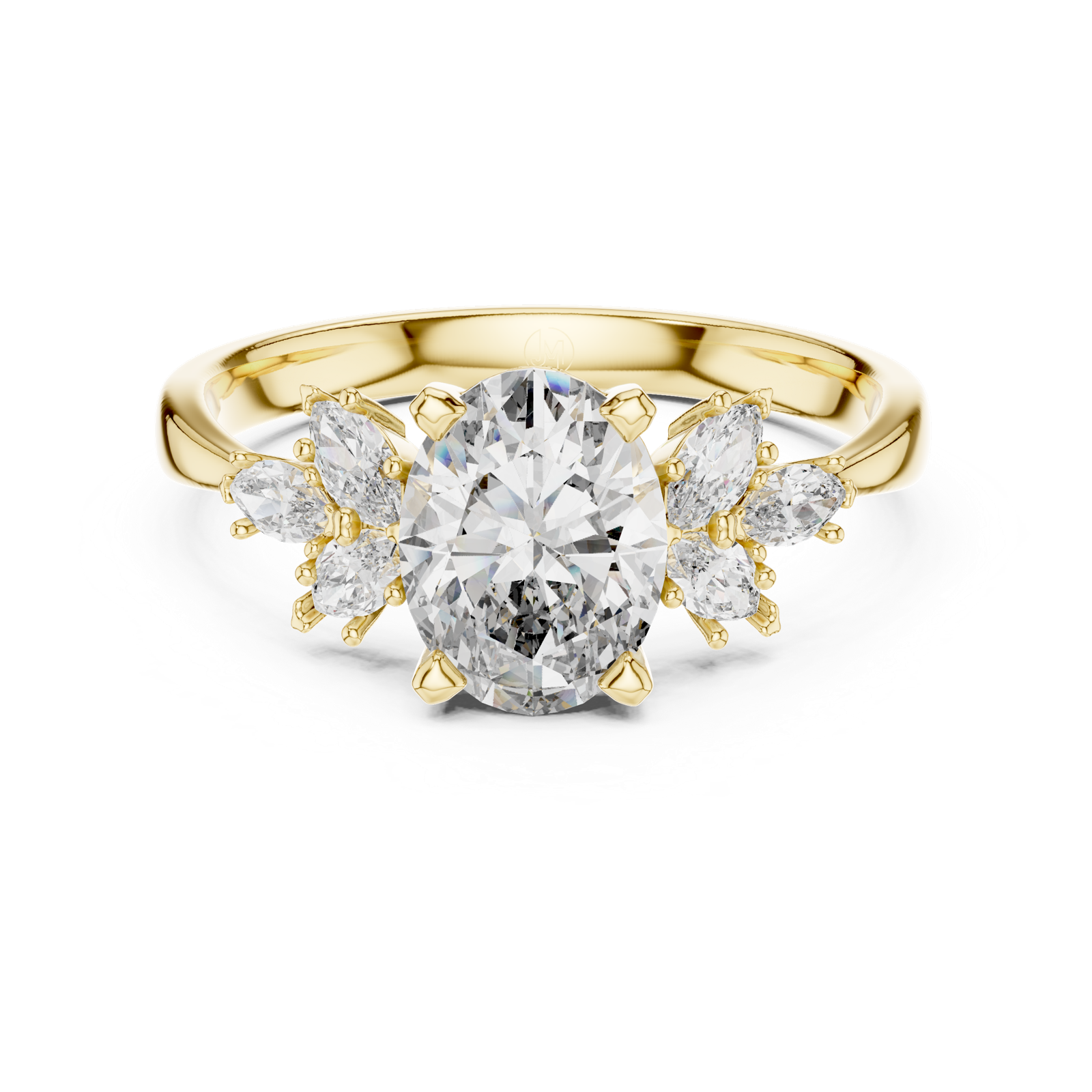 Gold Ring 20-10002L, Yellow Gold, view 4