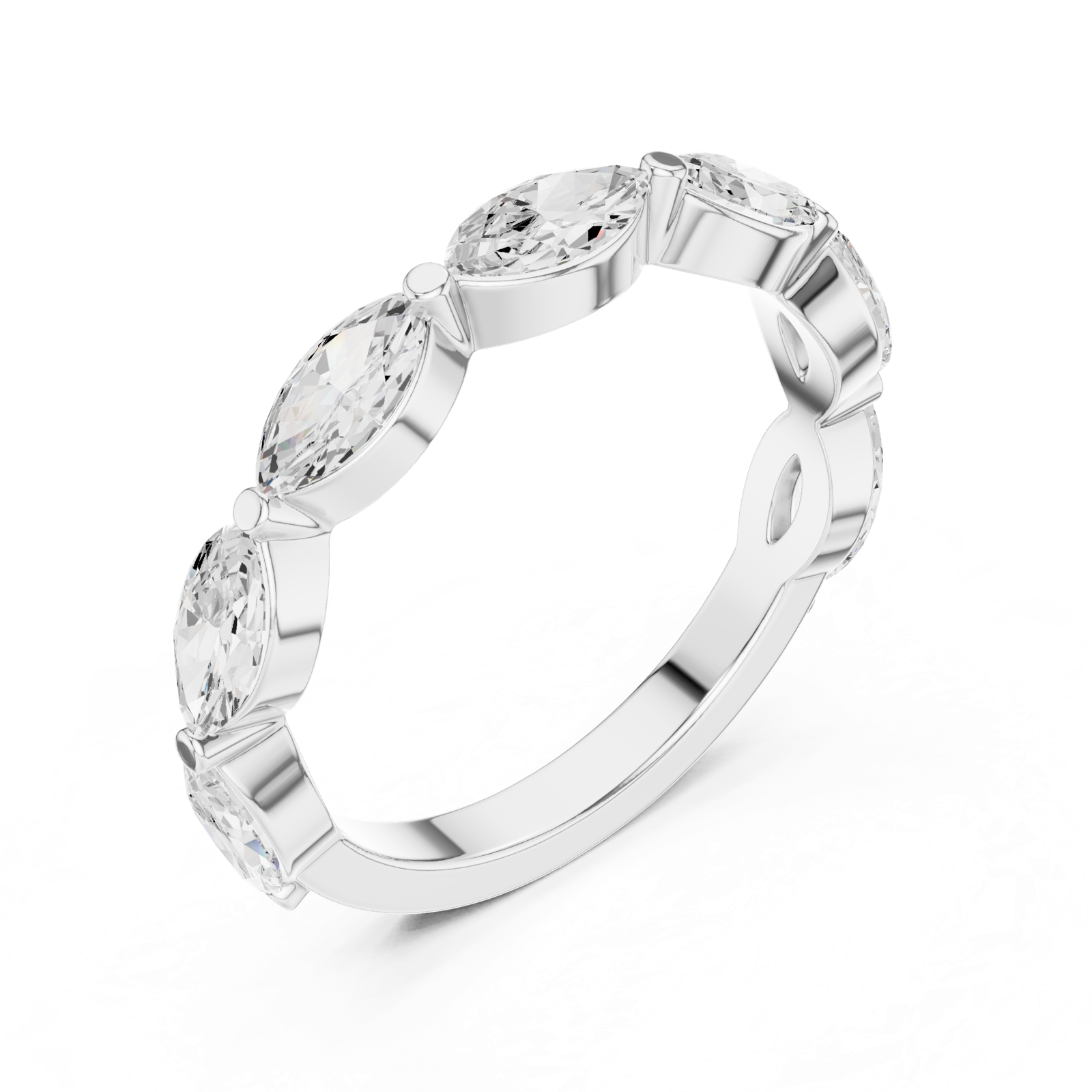 Gold Ring DDLR-379, White Gold, view 2