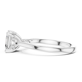 Gold Ring DDLR-163, Asscher center stone, White Gold, view 3