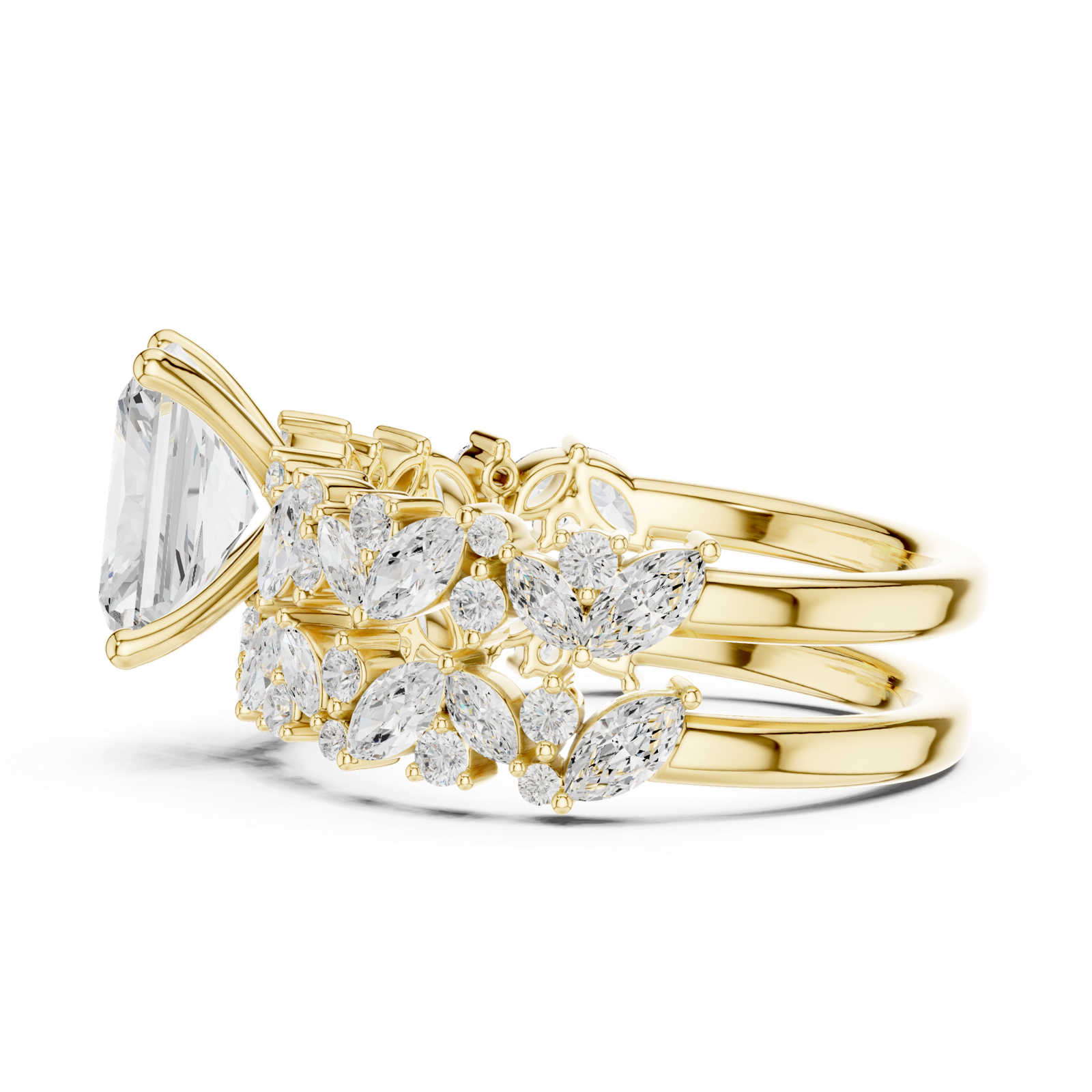 Gold Ring DDLR-946, Yellow Gold, view 3
