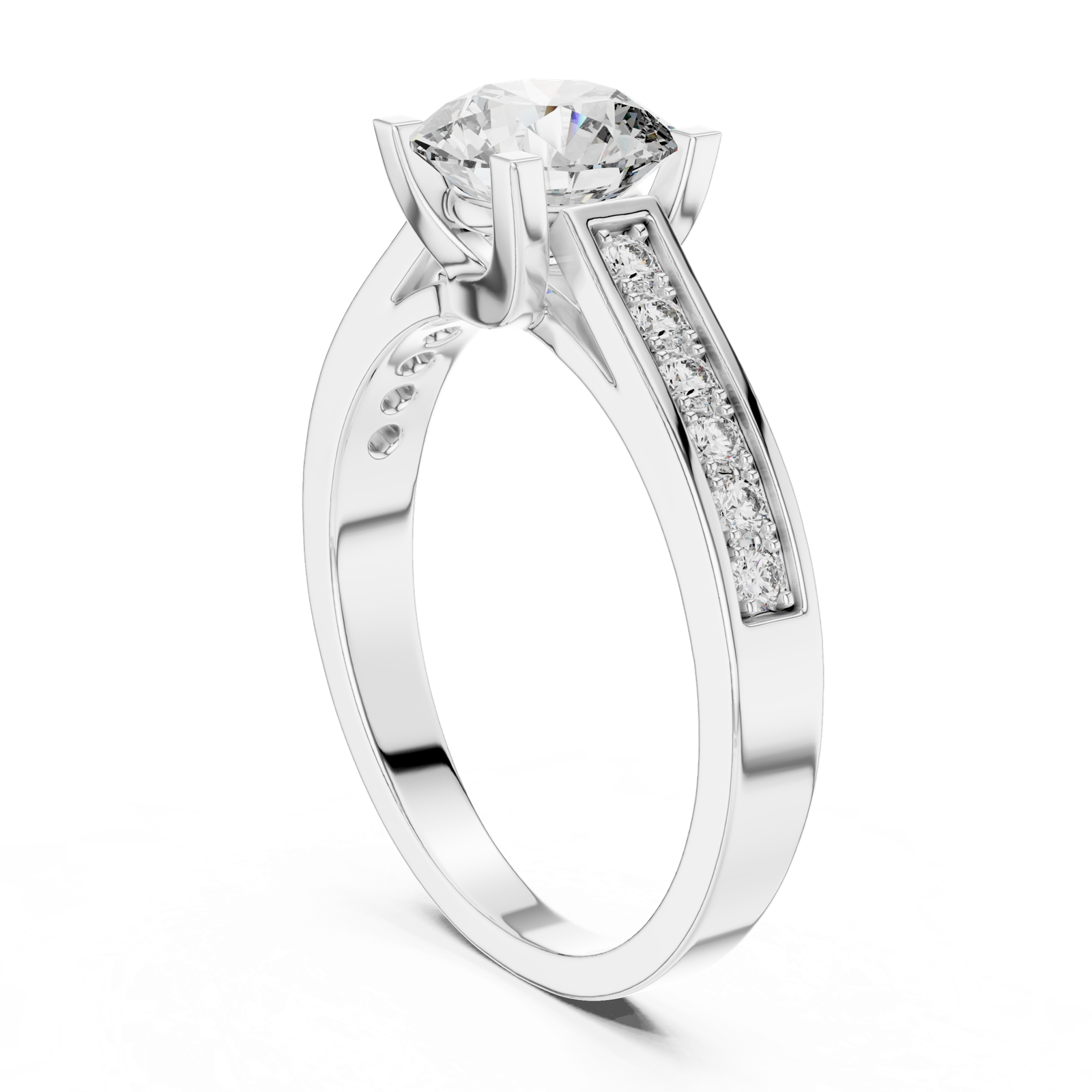 Gold Ring LR-0035, White Gold, view 1