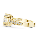 14K Solid Gold Lab Diamond Solitaire Ring, Yellow Gold, view 3