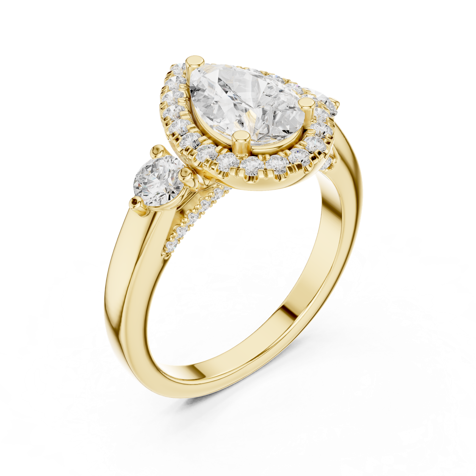 Gold Ring DDLR-280, Yellow Gold, view 2
