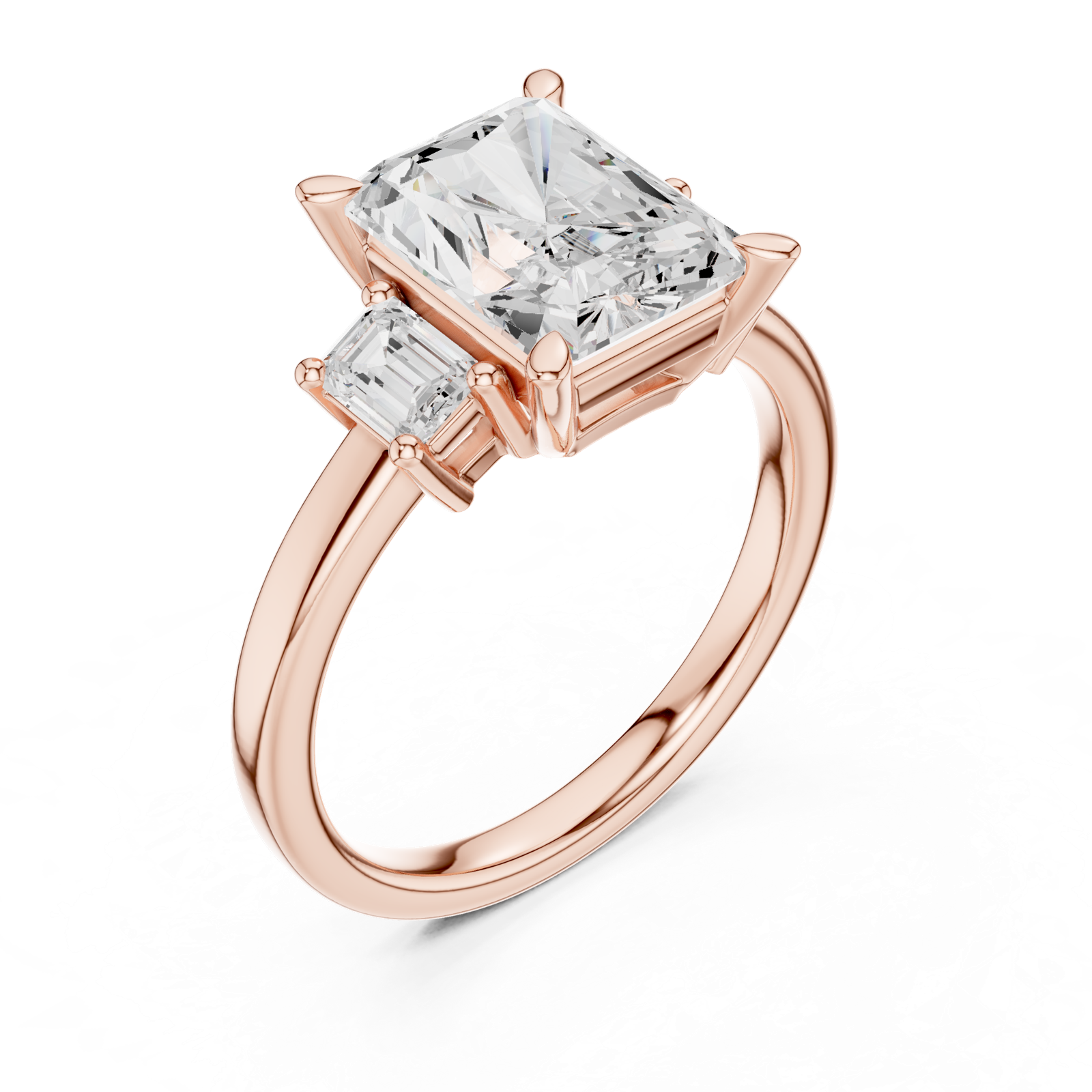 Gold Ring DDLR-286, Rose Gold, view 2