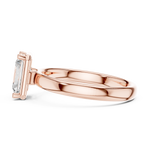 Gold Jewelry L36-10, Radiant center stone, Rose Gold, view 3