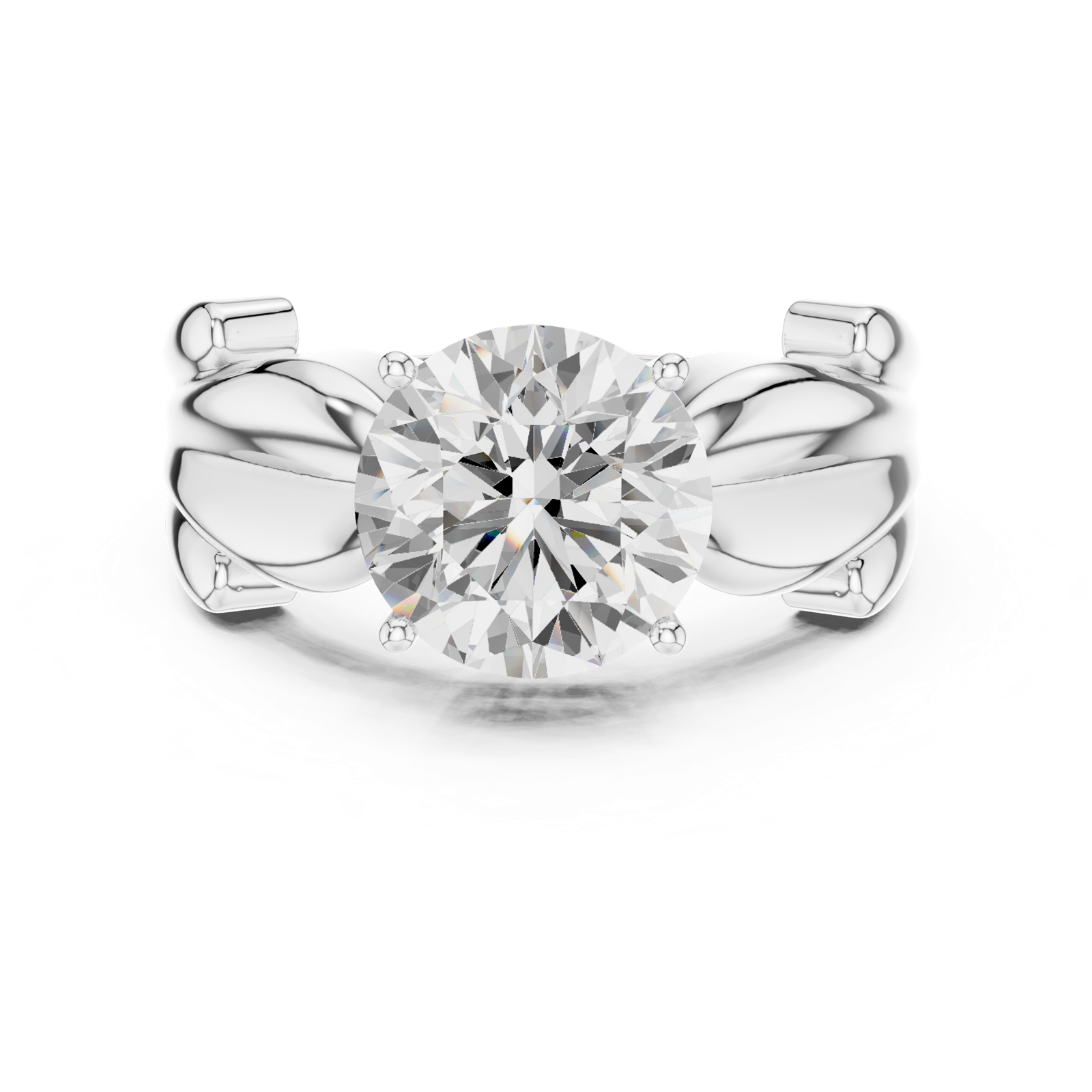 Gold Ring RLR1756, White Gold, view 4