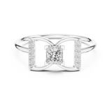 Gold Ring HLR-198, White Gold, view 4
