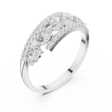 Gold Ring HLR-81, White Gold, view 2