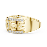 Gold Ring LR-01 (13), Yellow Gold, view 3