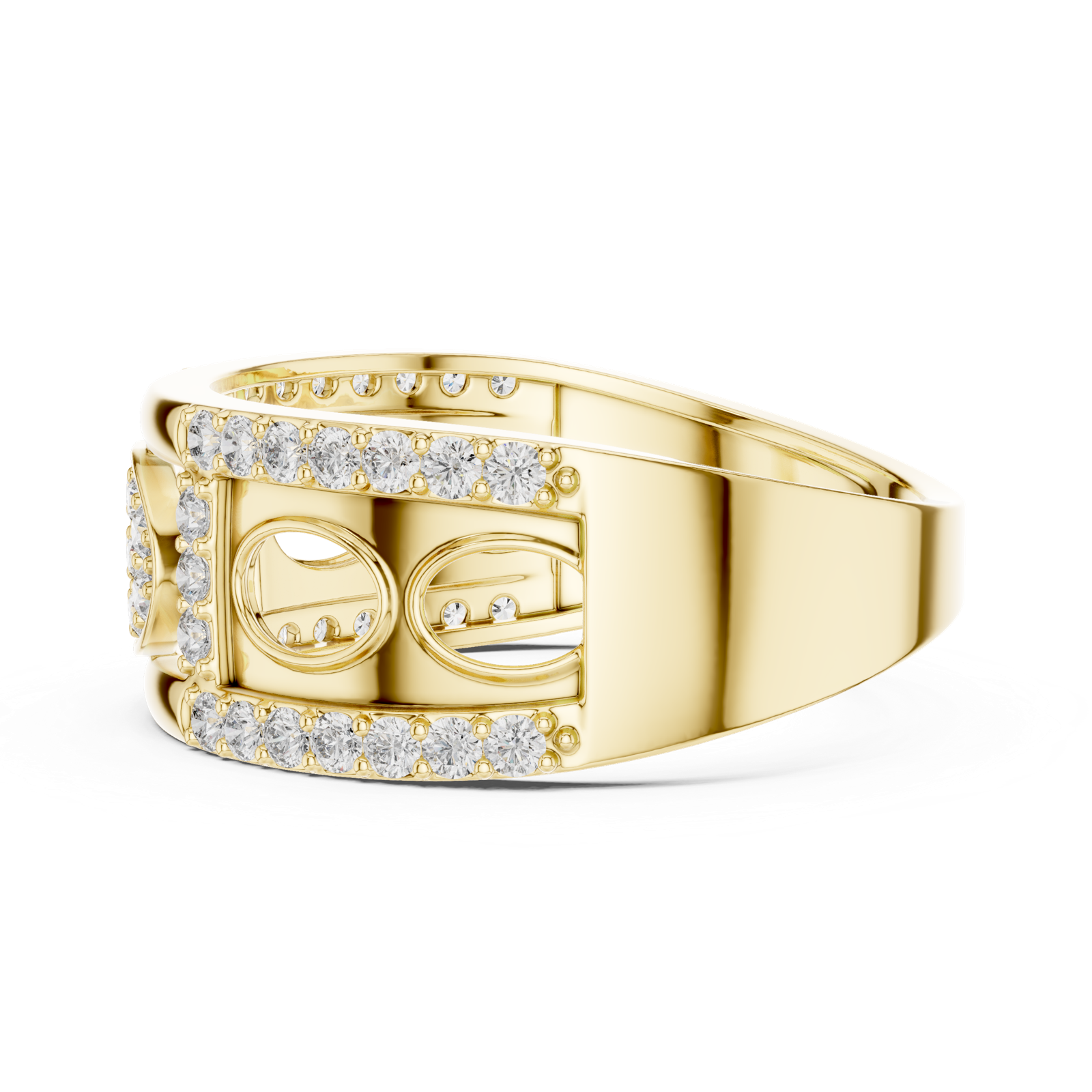 Gold Ring LR-01 (13), Yellow Gold, view 3