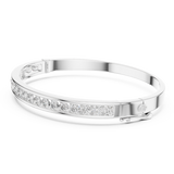 14K Solid Gold Lab Diamond Bracelet, White Gold, view 1
