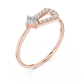 Gold Ring HLR-195, Rose Gold, view 2