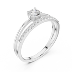 Gold Ring DDLR-832, White Gold, view 2