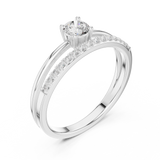 Gold Ring DDLR-832, White Gold, view 2