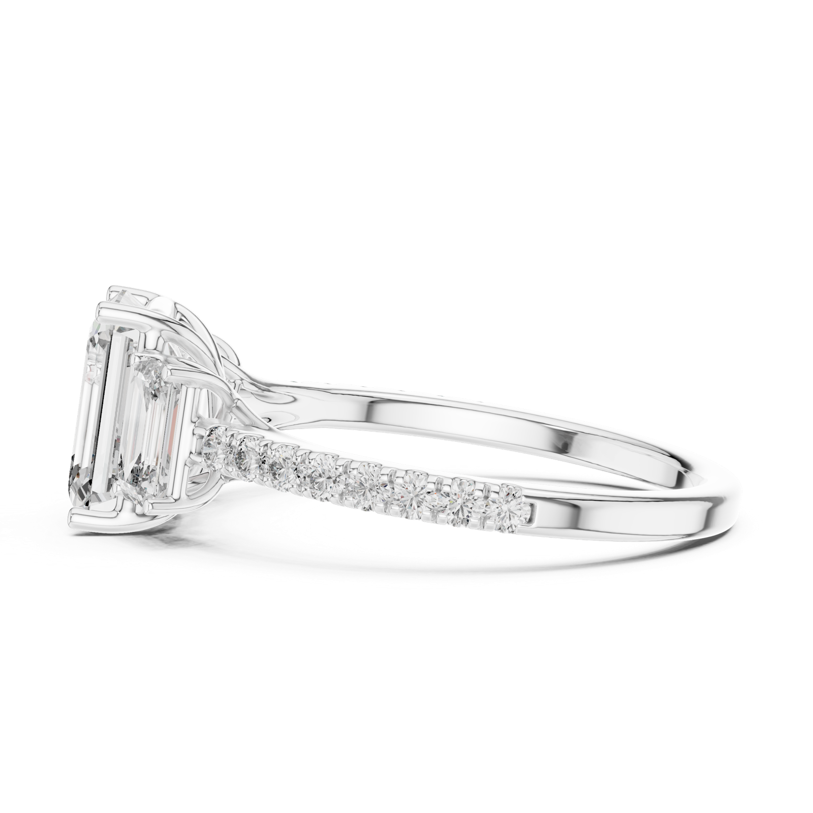 Gold Ring L03-1296, White Gold, view 3