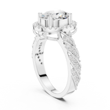 Gold Ring DDLR-414, White Gold, view 1