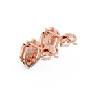 Gold Earrings AGDER-358, Rose Gold, view 2