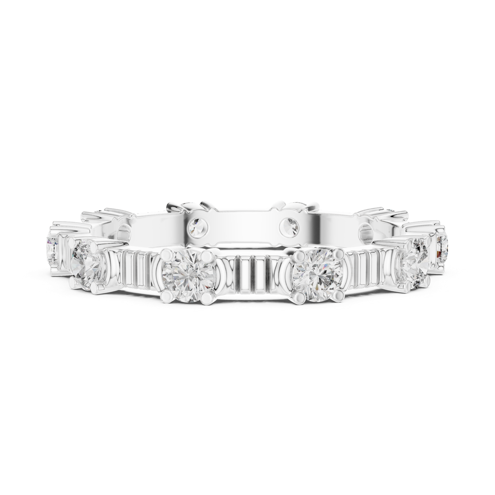Gold Ring DDLR-236, White Gold, view 3