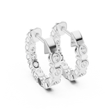 Gold Earrings GER-0372, White Gold, view 3