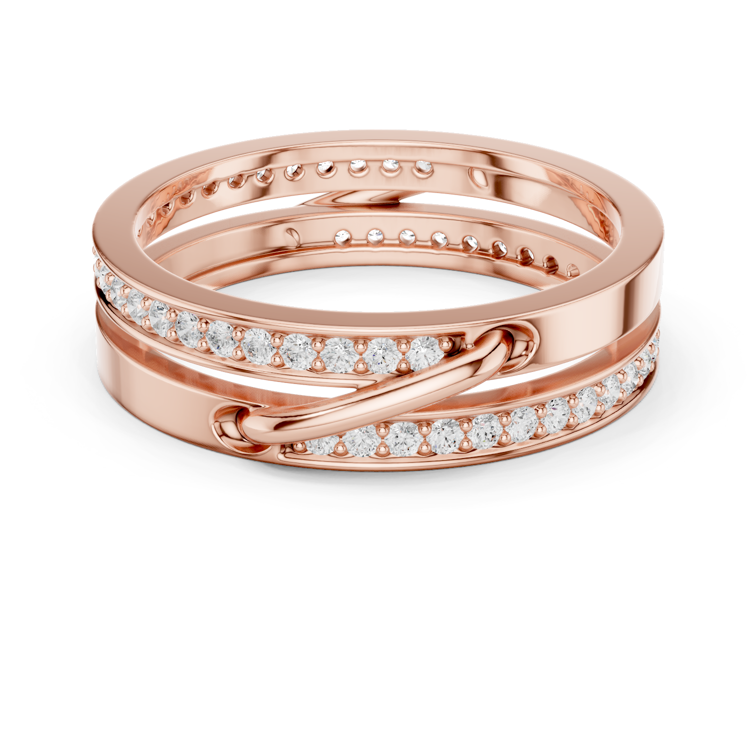 Gold Ring R27-01-2, Rose Gold