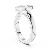 Gold Jewelry L36-3, Marquise center stone, White Gold, view 1