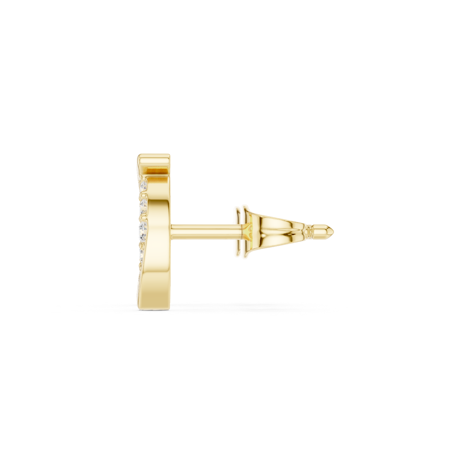 Gold Earrings SBER(43), Yellow Gold, view 3