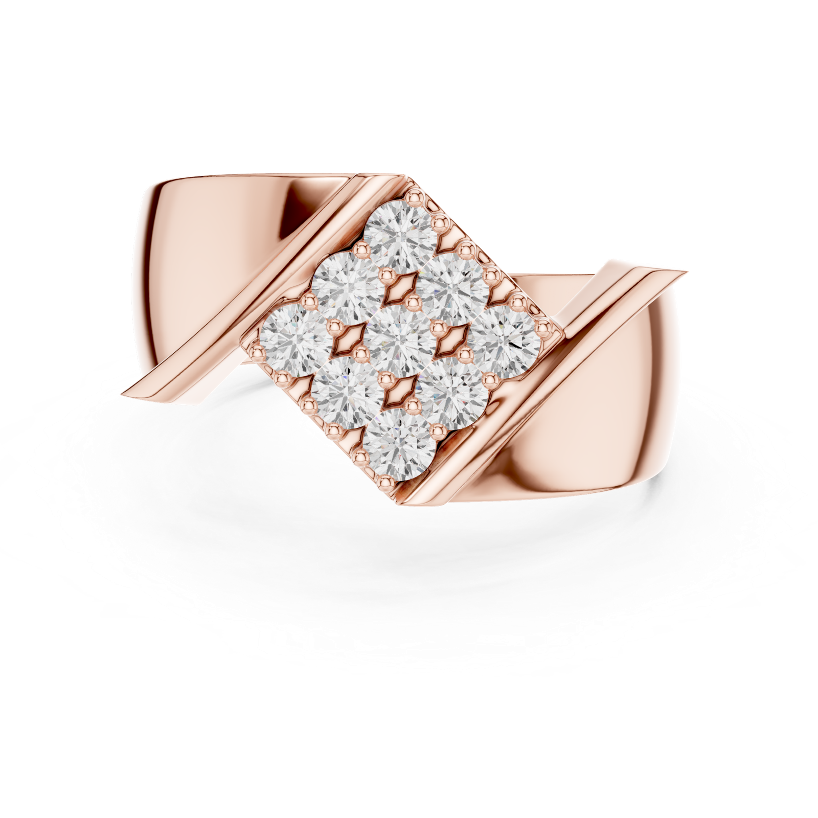 Gold Ring SBMR(17), Rose Gold, view 4