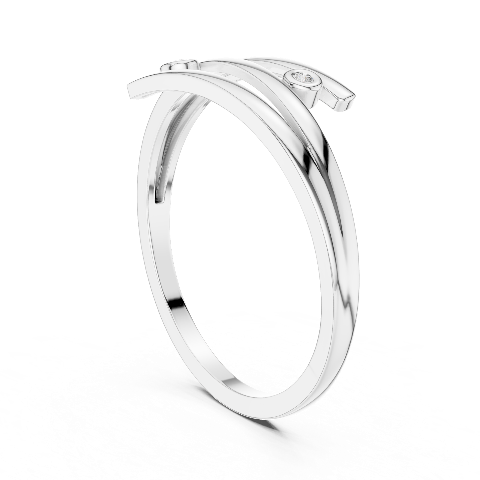 Gold Ring DR-5586, White Gold, view 1